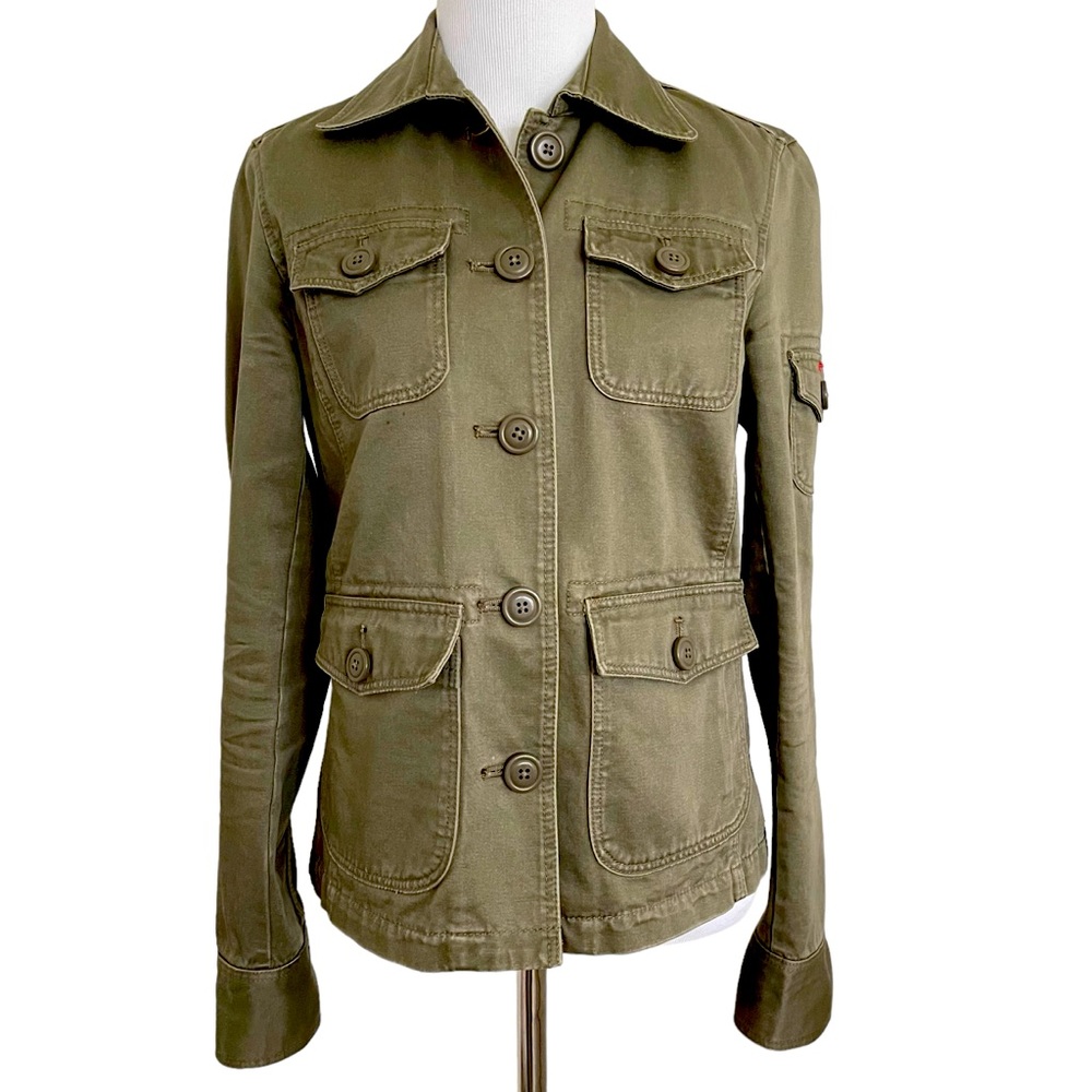 J. Crew Vintage Y2K Utility Army Jacket Olive Green XS
